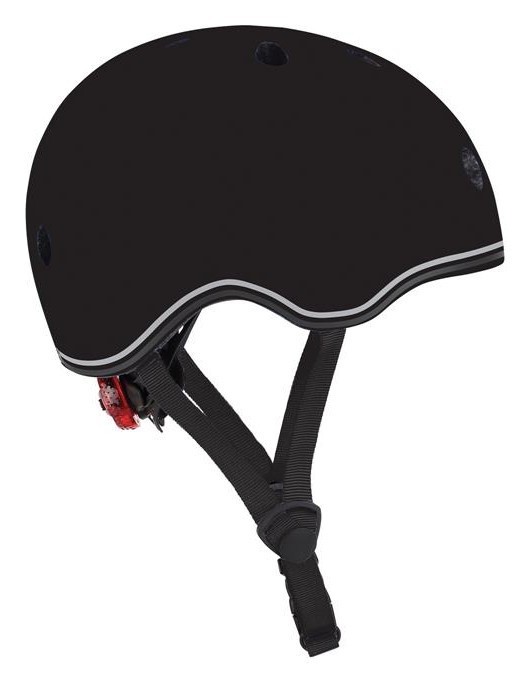 Шолом захисний дитячий GLOBBER GO UP LIGHTS, чорний, з ліхтариком, 45-51см