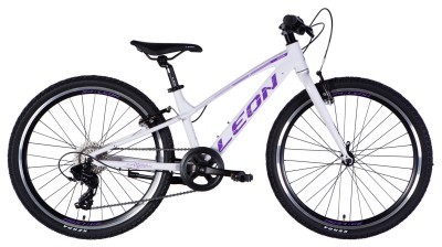 Велосипед AL 24&quot; Leon JUNIOR Vbr CS рама-12&quot; білий з бузковим 2025