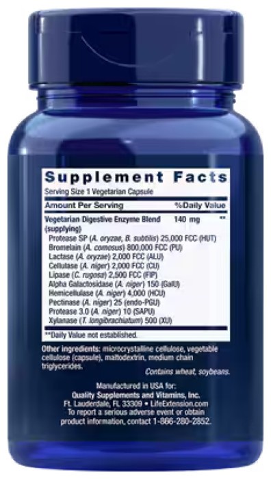 Enhanced Super Digestive Enzymes - 60 veg caps