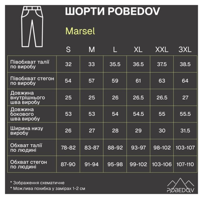 Шорти чоловічі льняні з кишенями бежеві Pobedov Marsel, укр, укр