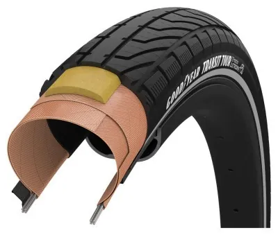 Покрышка 27.5x2.00 (50-584) GoodYear Transit Tour S3: Protection, Wire, Black + reflective strips, 60tpi