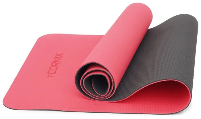 Коврик спортивный Cornix TPE 183 x 61 x 0.6 см для йоги и фитнеса XR-0006 Red/Black