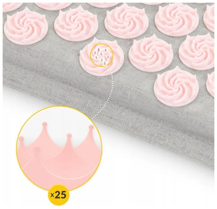 Коврик акупунктурный с подушкой 4FIZJO Eco Mat XL Аппликатор Кузнецова Grey/Pink (P-5907739313607)