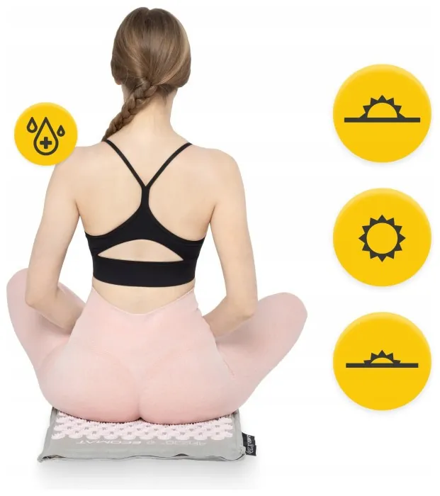 Коврик акупунктурный с подушкой 4FIZJO Eco Mat XL Аппликатор Кузнецова Grey/Pink (P-5907739313607)