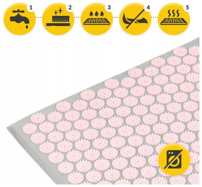 Коврик акупунктурный с подушкой 4FIZJO Eco Mat XL Аппликатор Кузнецова Grey/Pink (P-5907739313607)