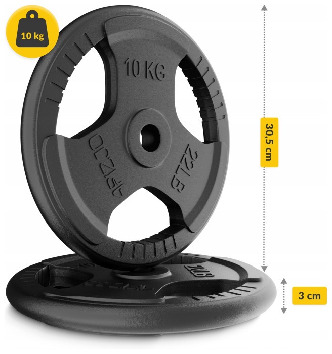 Диск металевий 4FIZJO 2 x 10 кг 26 мм Black (P-5905973401388)