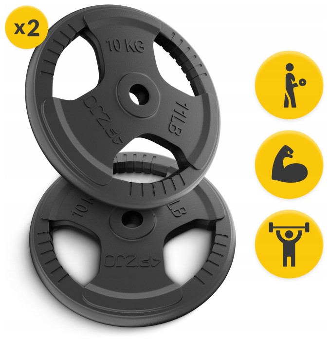 Диск металевий 4FIZJO 2 x 10 кг 26 мм Black (P-5905973401388)