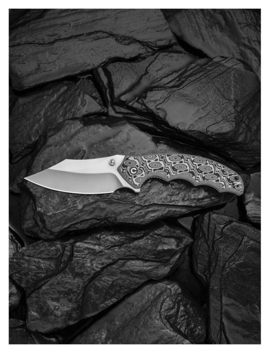 Ніж складаний туристичний Civivi Pentad (8.8 см) Nitro-V / Micarta чорний/білий