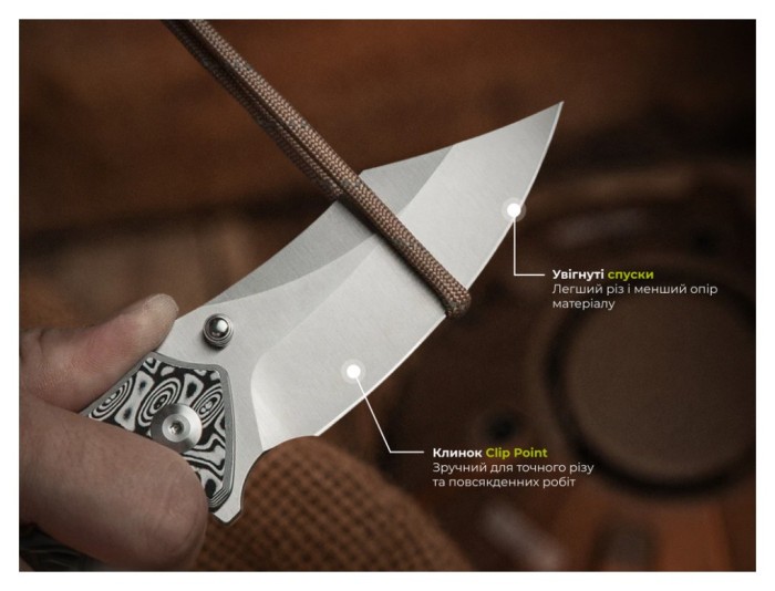 Ніж складаний туристичний Civivi Pentad (8.8 см) Nitro-V / Micarta чорний/білий