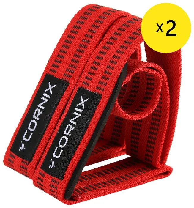 Лямки атлетичні для тяги Cornix Lifting Straps XR-0505 Red