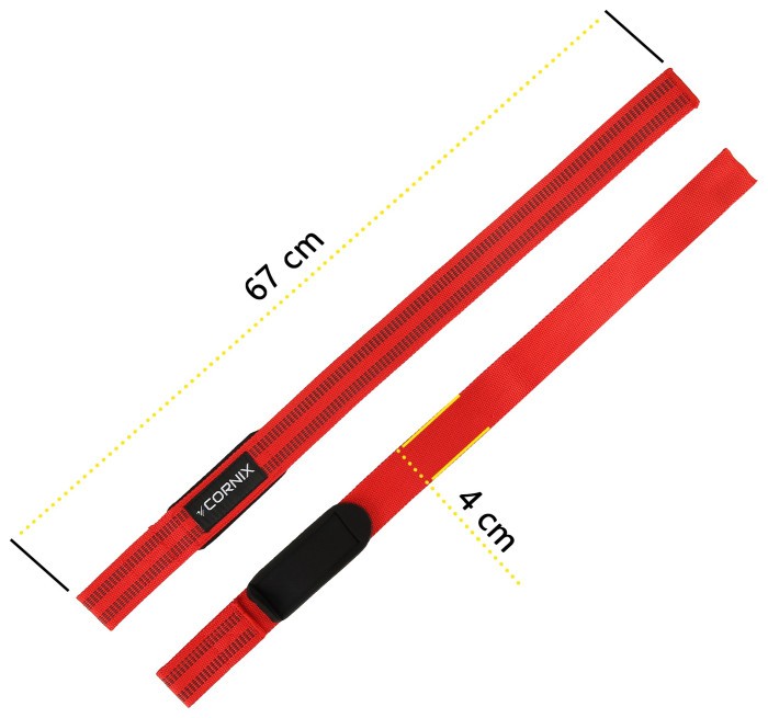 Лямки атлетичні для тяги Cornix Lifting Straps XR-0505 Red