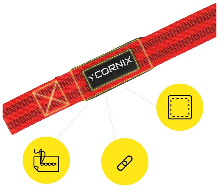 Лямки атлетичні для тяги Cornix Lifting Straps XR-0505 Red