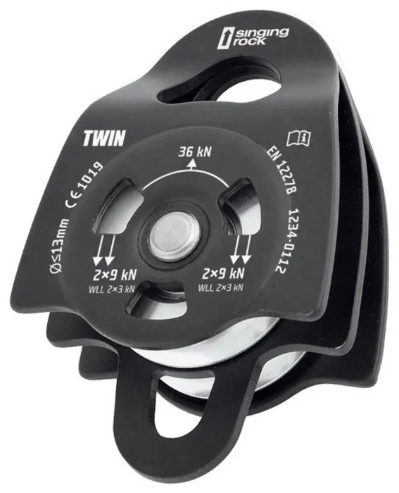 Блок ролик Singing Rock Pulley Twin Roll Black