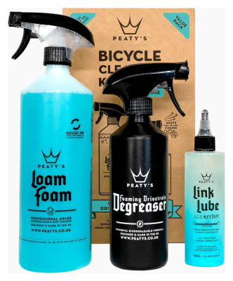 Набор для мойки Peaty's Gift Pack, шампунь 1L/дегризер 500ml/смазка цепи 120ml, All-Weather