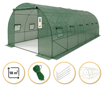 Посилена садова теплиця парник LEOBRO Garden 18м2 Green (LB-G107-GRN)