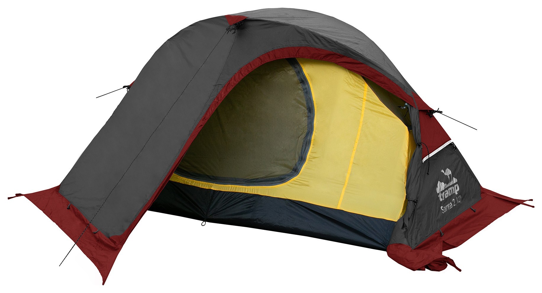 Палатка Tramp Sarma 2 (V2) серая/красная (TRT-030)