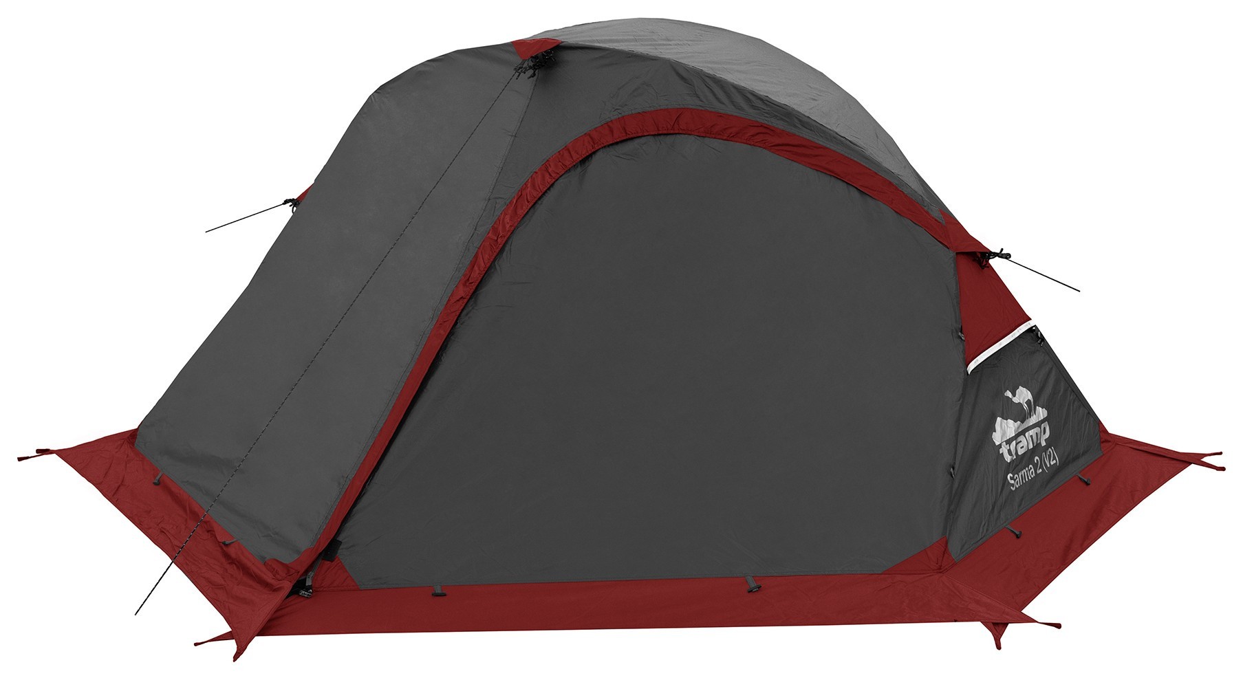 Палатка Tramp Sarma 2 (V2) серая/красная (TRT-030)