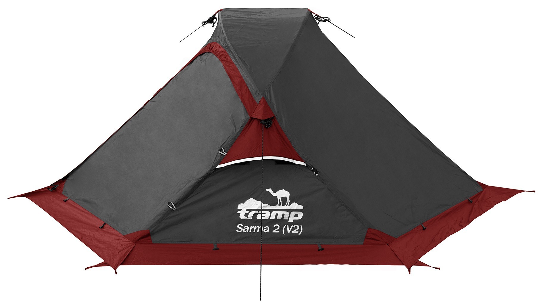 Палатка Tramp Sarma 2 (V2) серая/красная (TRT-030)