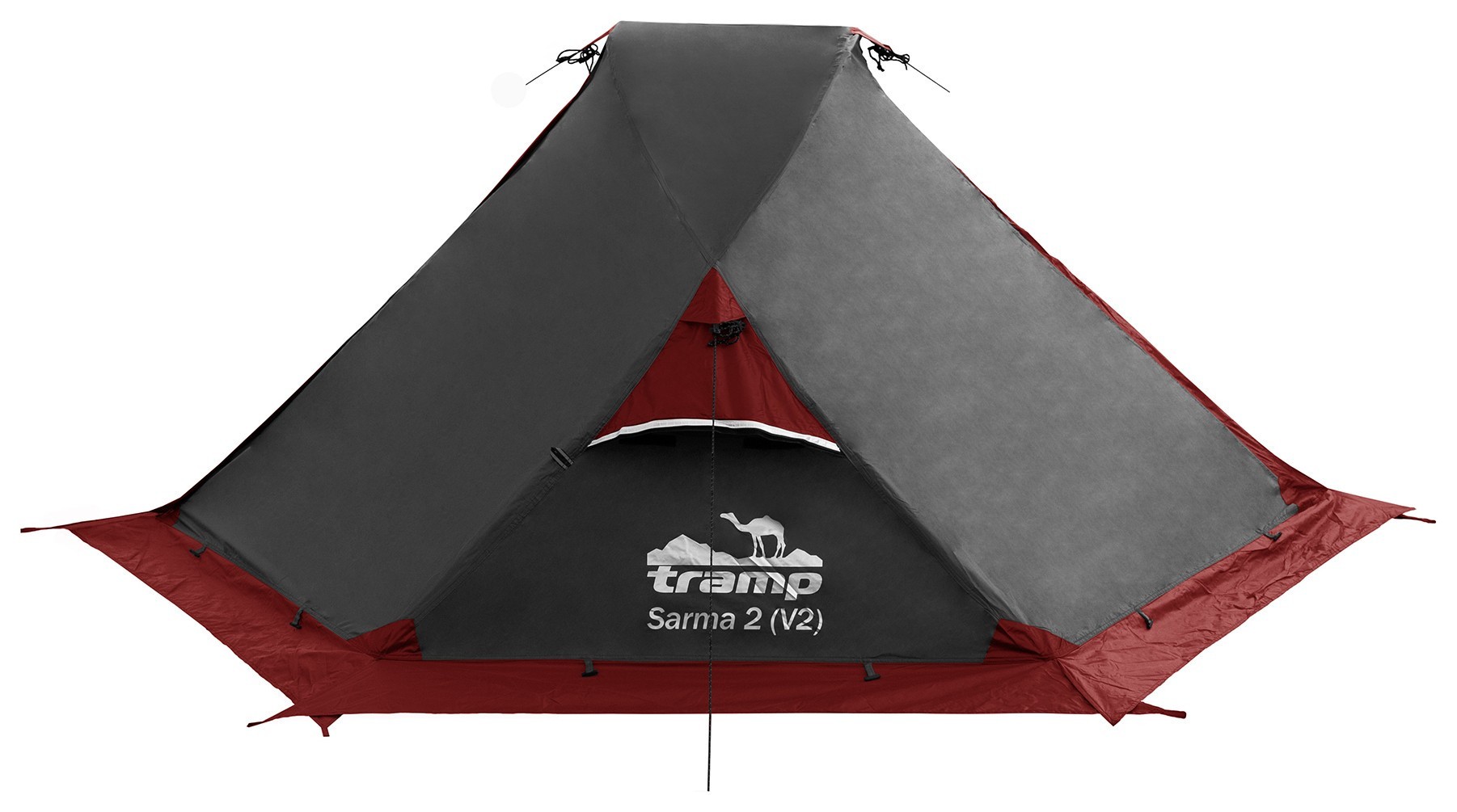 Палатка Tramp Sarma 2 (V2) серая/красная (TRT-030)
