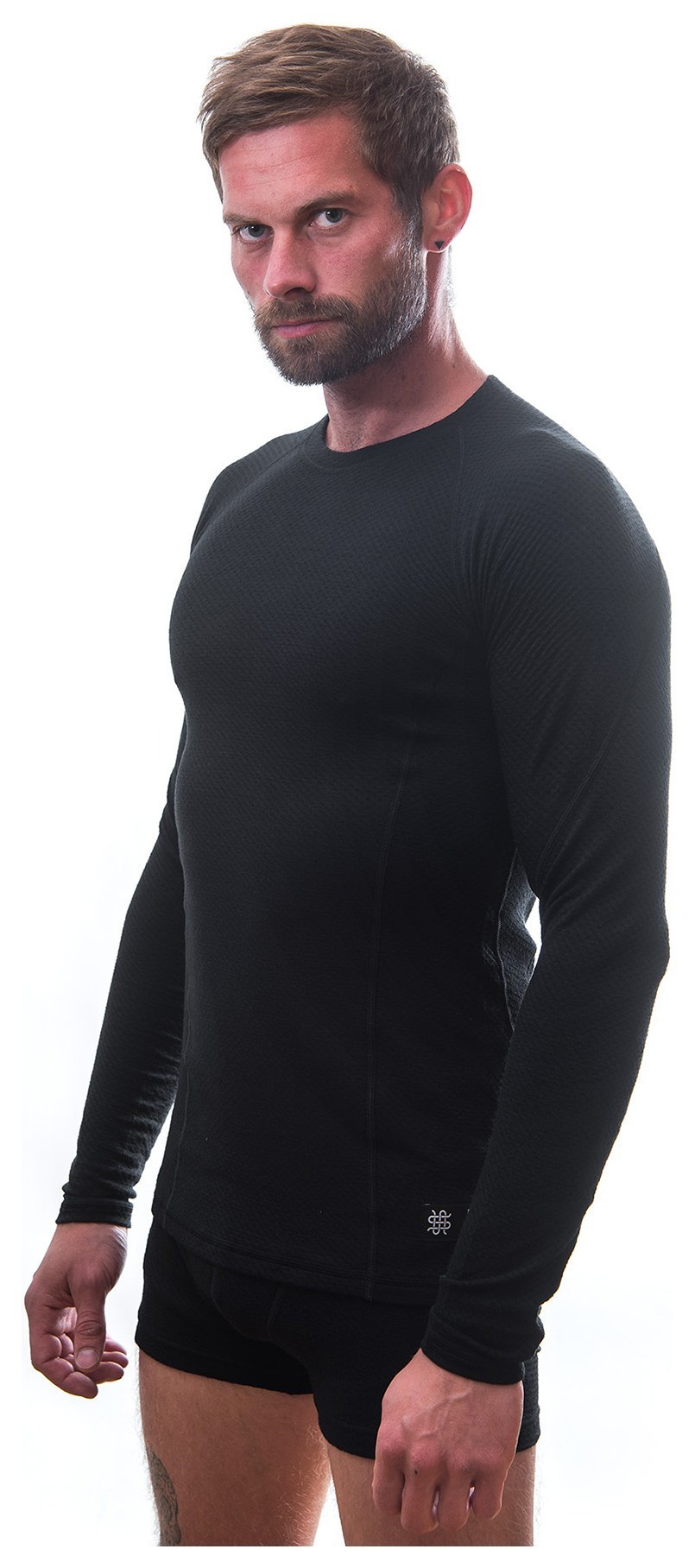 Термофутболка мужская Sensor Merino DF LS black 15100021, SM11M-black