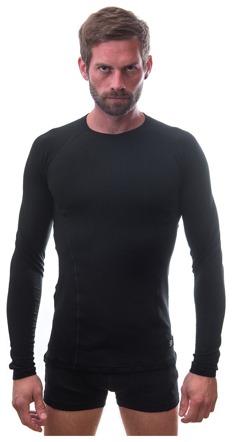 Термофутболка мужская Sensor Merino DF LS black 15100021, SM11M-black