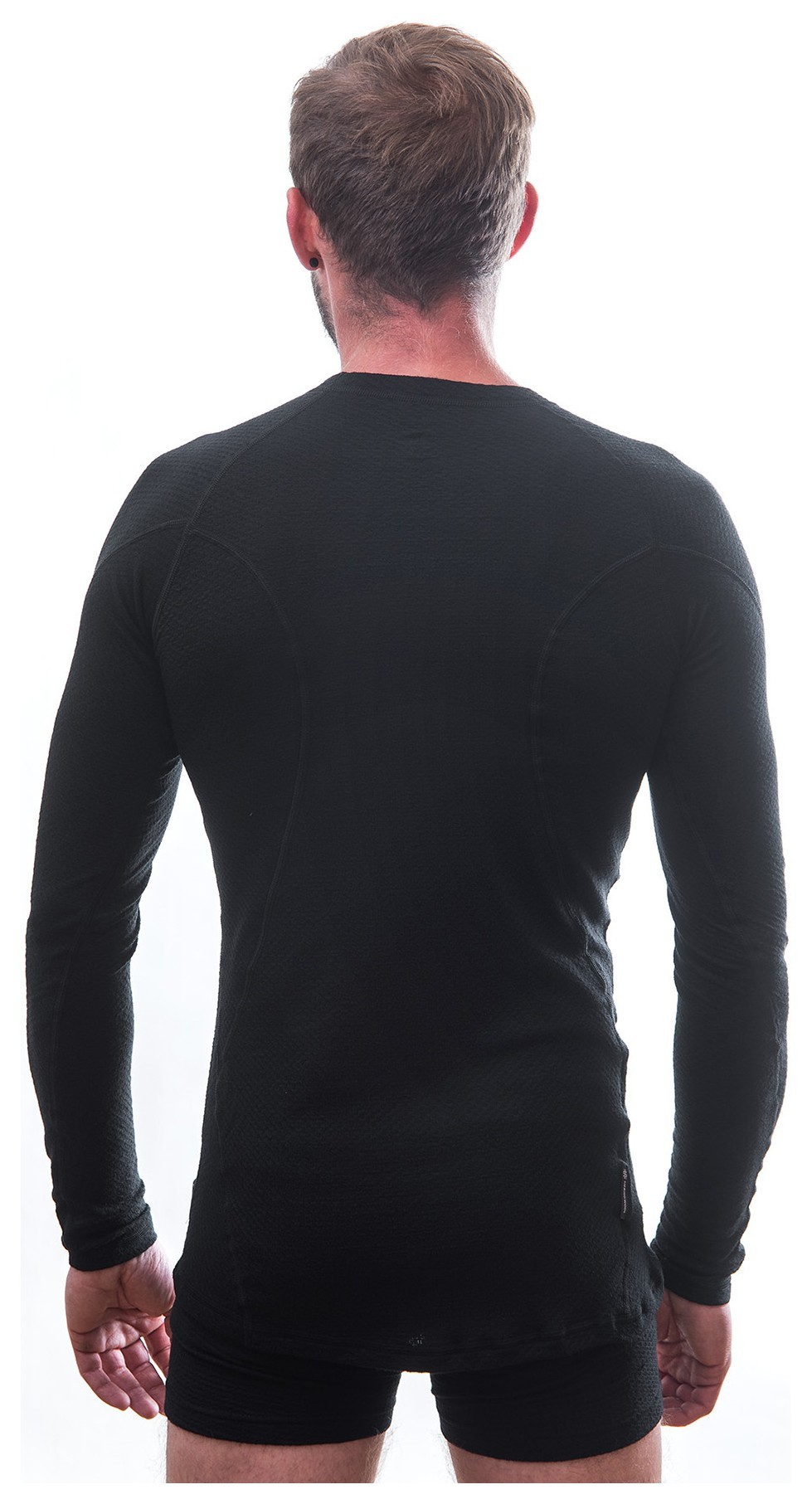 Термофутболка мужская Sensor Merino DF LS black 15100021, SM11M-black