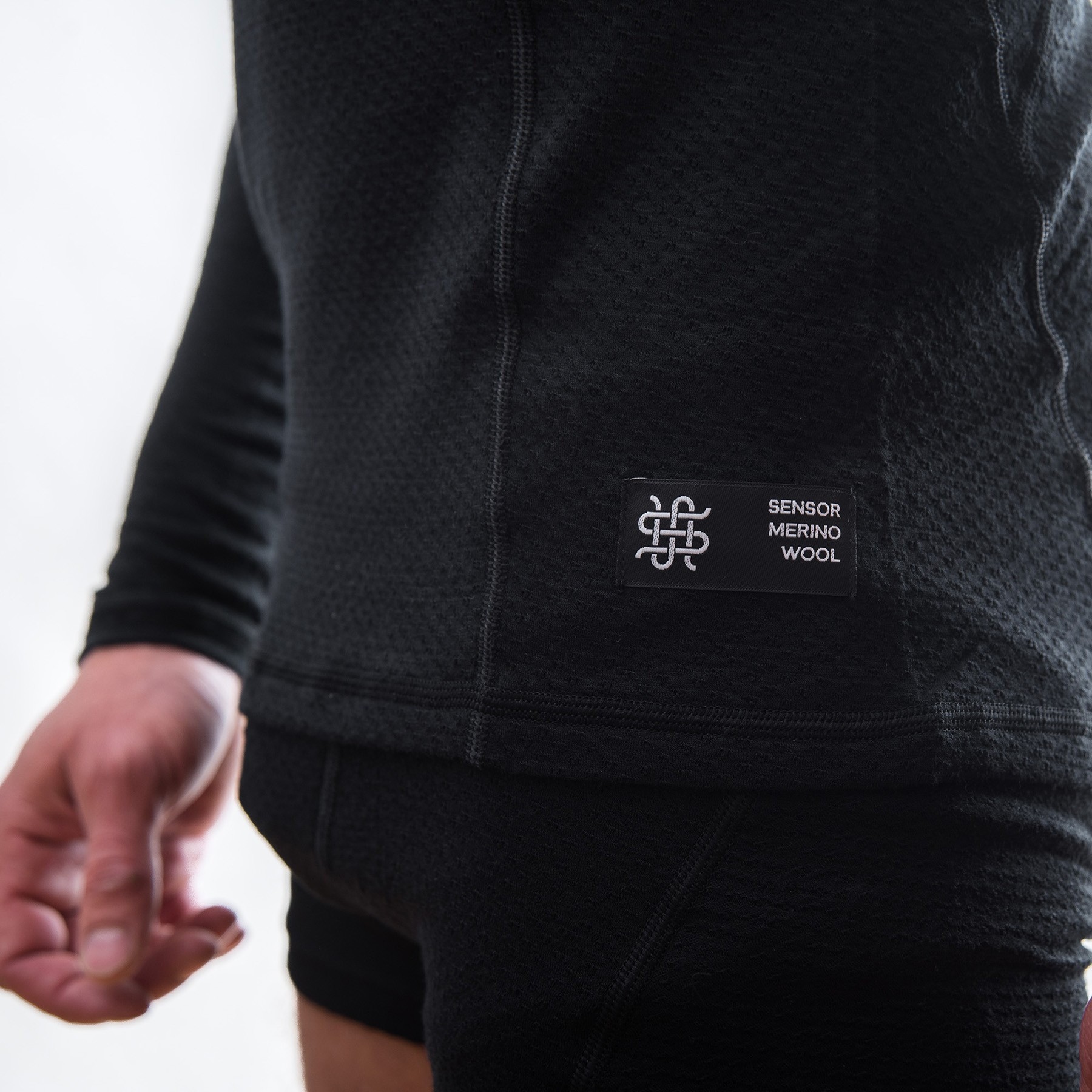 Термофутболка чоловіча Sensor Merino DF LS black 15100021, SM11M-black, укр, укр