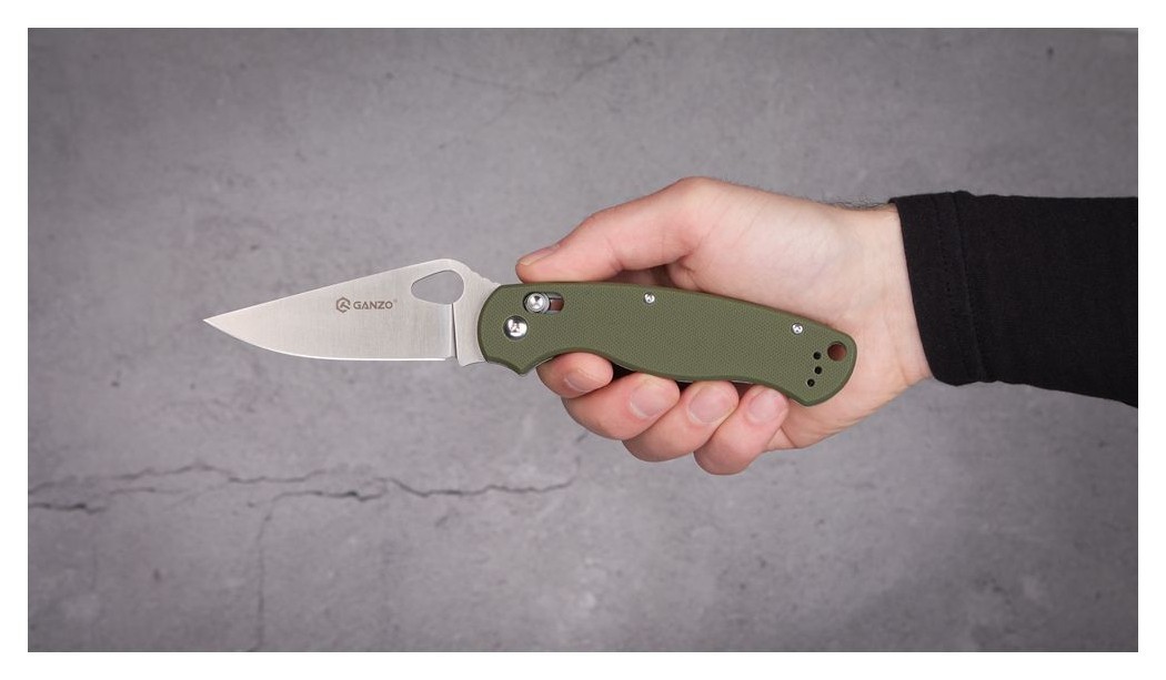Ніж складаний Ganzo G729-GR зелений, укр, укр