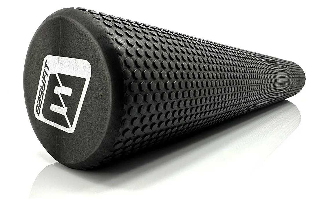 Масажний ролик EasyFit Foam Roller 90 см Чорний (Чорний)
