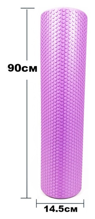 Масажний ролик EasyFit Foam Roller 90 см Чорний, укр, укр