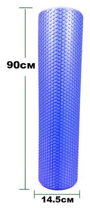 Масажний ролик EasyFit Foam Roller 90 см Чорний, укр, укр