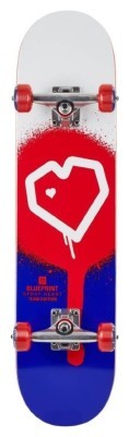 Blueprint Spray Heart V2 Скейтборд Complete 8&quot; - Red/Blue