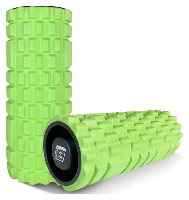 Масажний ролик EasyFit Grid Roller 33 см v.1.1 міцний масажер (салатовий)