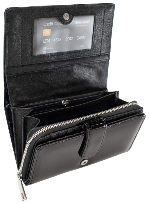 Кошелек женский кожаный Semi Line RFID Black (P8229-0)