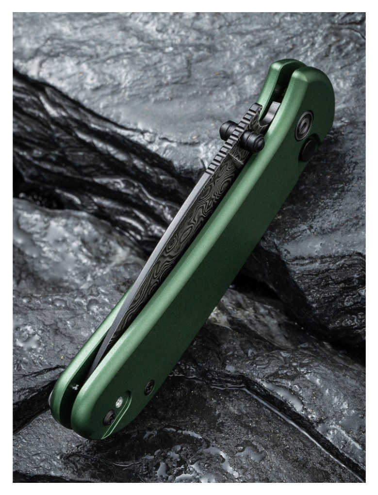 Ніж складаний Civivi Qubit Green Aluminum C22030E-DS1, укр, укр