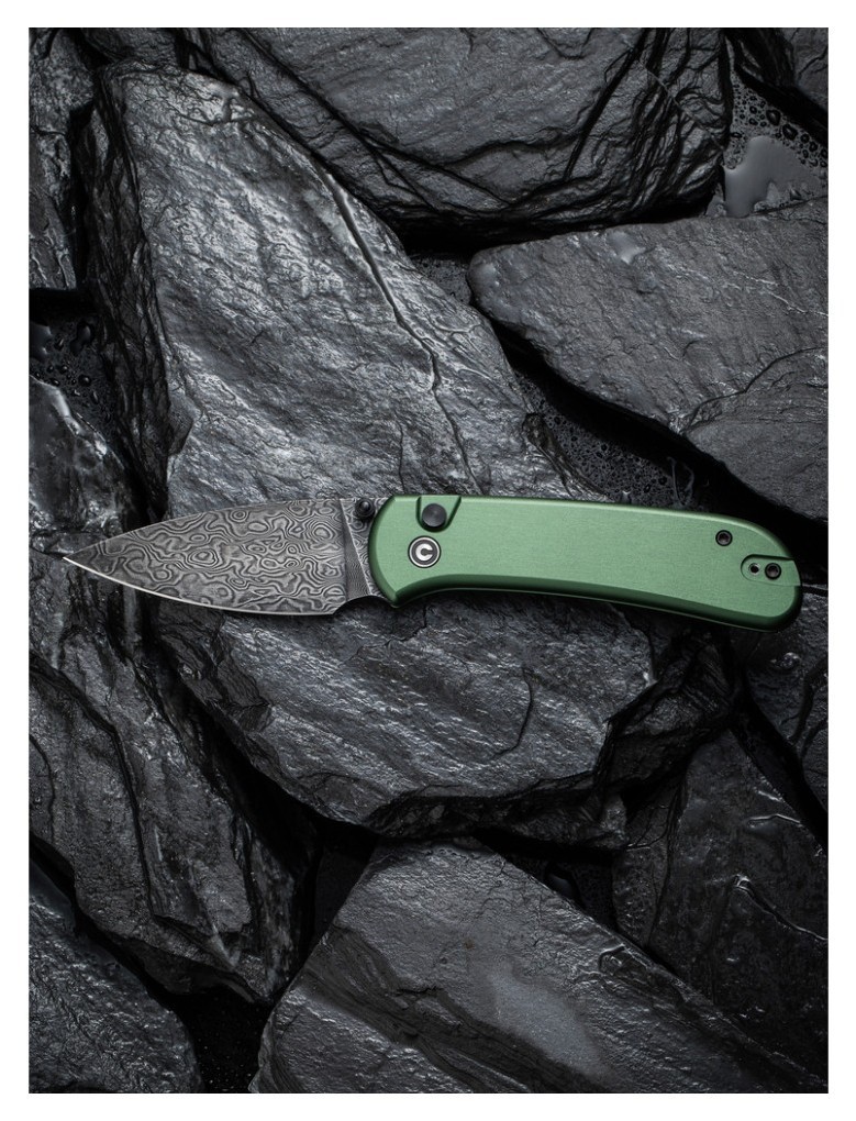 Ніж складаний Civivi Qubit Green Aluminum C22030E-DS1, укр, укр