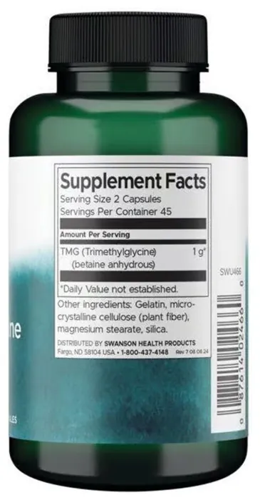 TMG Trimethylglycine 500mg - 90 caps