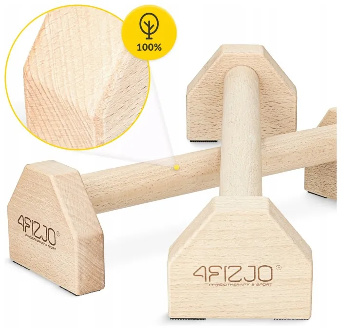 Упори для віджимань (паралетси) 4FIZJO 40 см дерев'яні (P-5905973407045)
