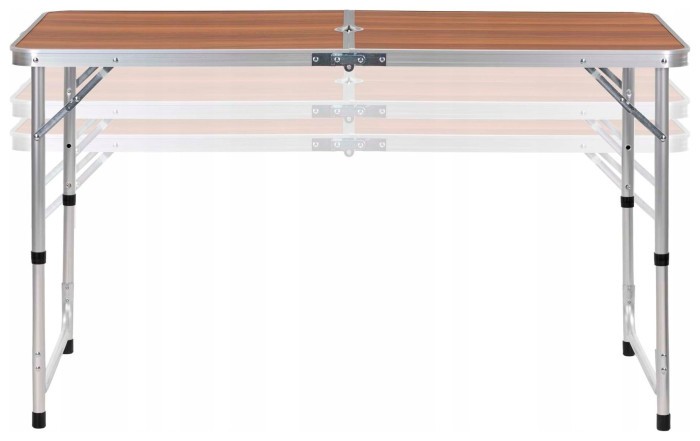Набір кемпінговий Springos складний стіл та стільці 4 шт CS0178 Brown/Silver