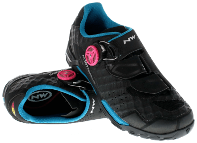 Туфлі велосипедні Northwave OUTCROSS PLUS WMN W 37 (6.5US) Black/light blue/green (80174014-01)