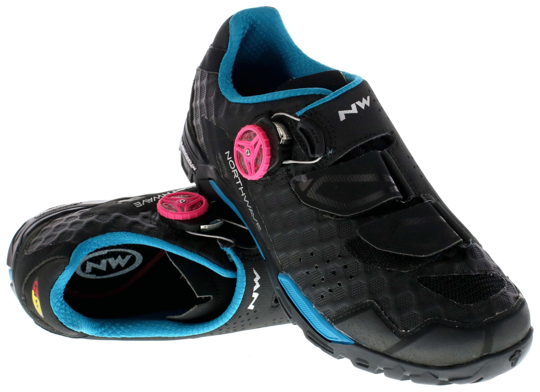 Туфли велосипедные Northwave OUTCROSS PLUS WMN W 37 (6.5US) Black/light blue/green (80174014-01)