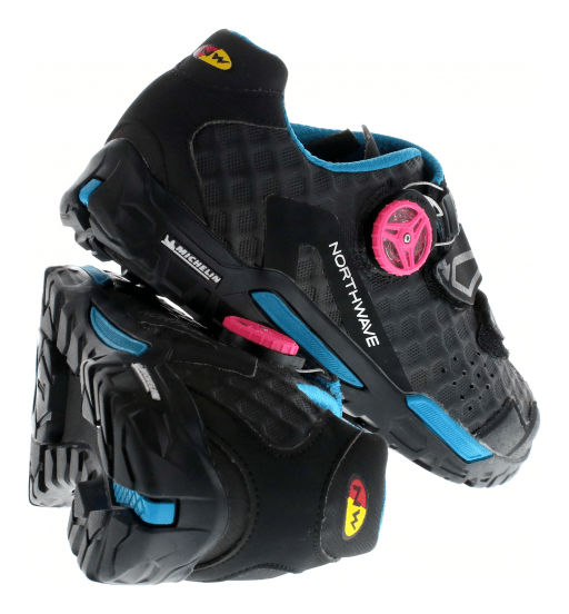 Туфлі велосипедні Northwave OUTCROSS PLUS WMN W 37 (6.5US) Black/light blue/green (80174014-01)