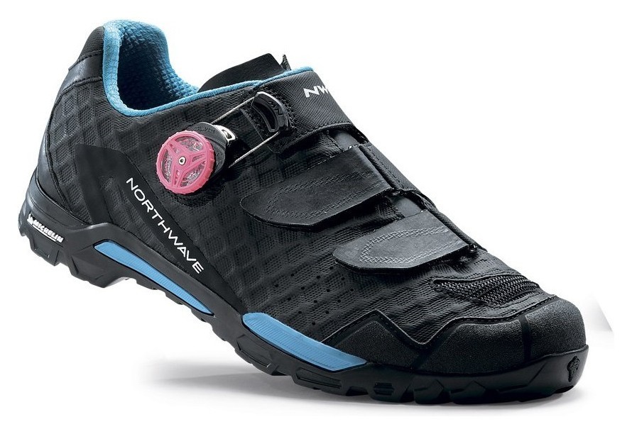 Туфлі велосипедні Northwave OUTCROSS PLUS WMN W 37 (6.5US) Black/light blue/green (80174014-01)