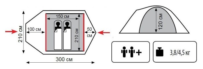 Намет Tramp Lair 2 v2, укр, укр