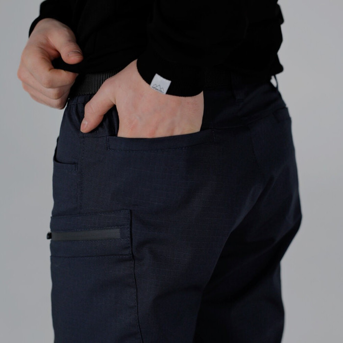 Брюки мужские Slavni реп стоп темно-синие, Брюки мужские повседневные Slavni Revolt темно-синие