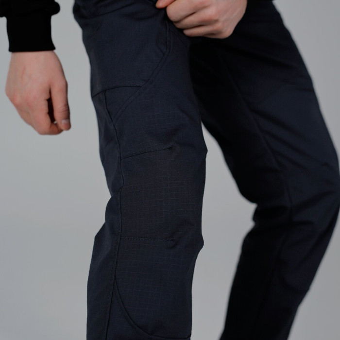 Брюки мужские Slavni реп стоп темно-синие, Брюки мужские повседневные Slavni Revolt темно-синие