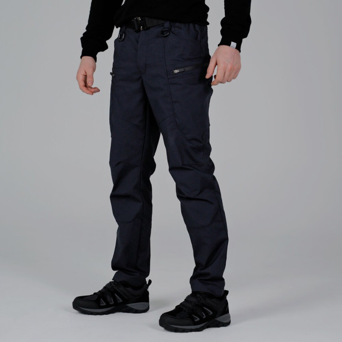 Брюки мужские Slavni реп стоп темно-синие, Брюки мужские повседневные Slavni Revolt темно-синие