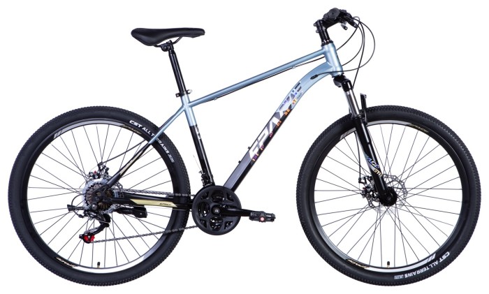 Велосипед ST 27.5" SPACE NEPTUNE DD FR рама-18" сіро-чорний 2024, укр, укр