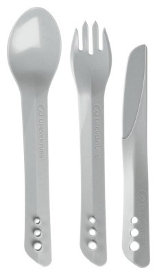Вилка, ложка, нож Lifeventure Ellipse Cutlery light grey