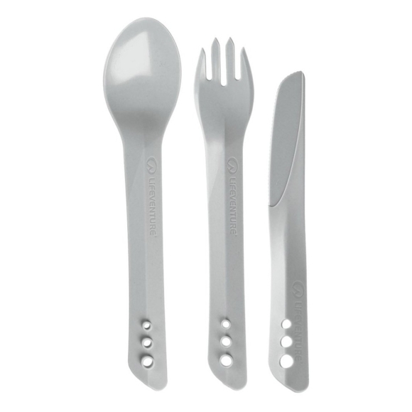 Lifeventure вилка, ложка, нож Ellipse Cutlery light grey